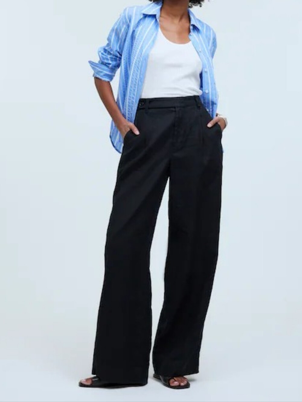 Madewell The Tall Harlow Wide-Leg Pant in 100% Linen Tall*